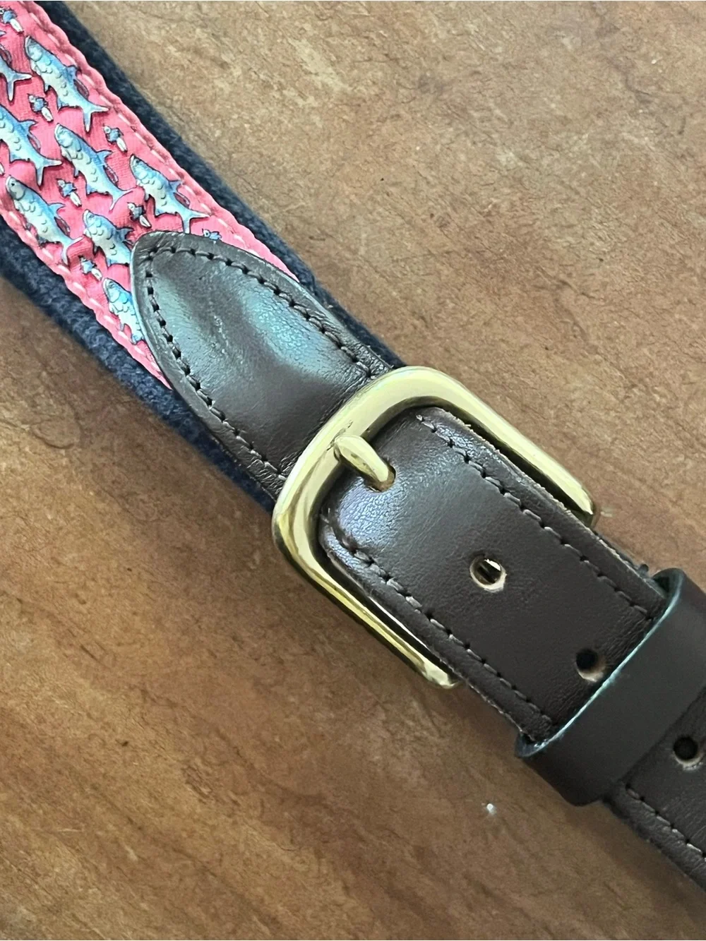Vineyard Vines Boys Canvas Belt Pink Fish Preppy Coastal Classic Size 28